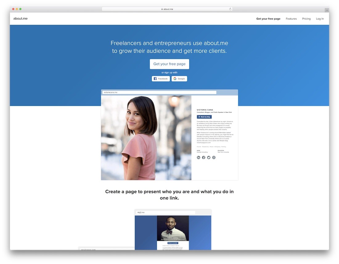hakkımda en iyi kişisel web sitesi oluşturucu