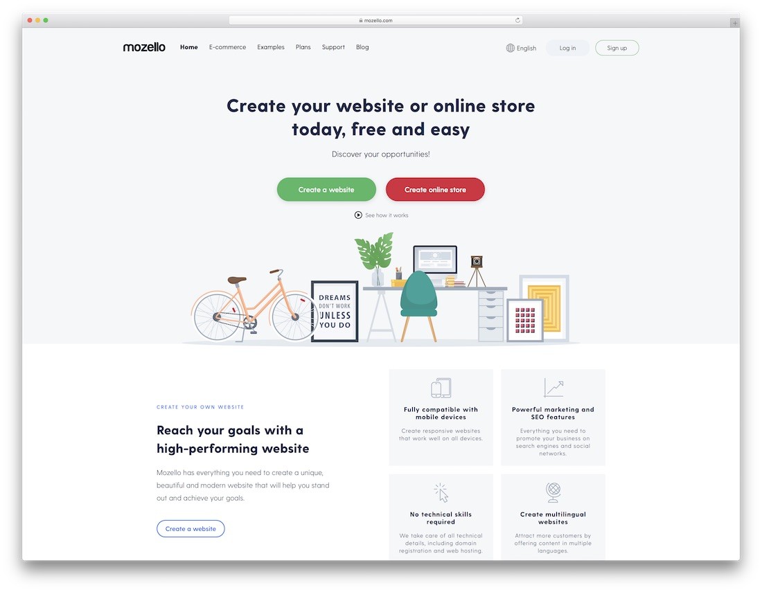 mozello en iyi kişisel web sitesi oluşturucu