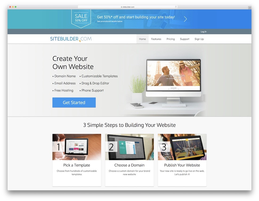 sitebuilder miglior costruttore di siti web per piccole imprese