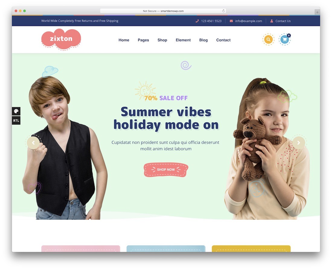 zixton 儿童 wordpress 主题