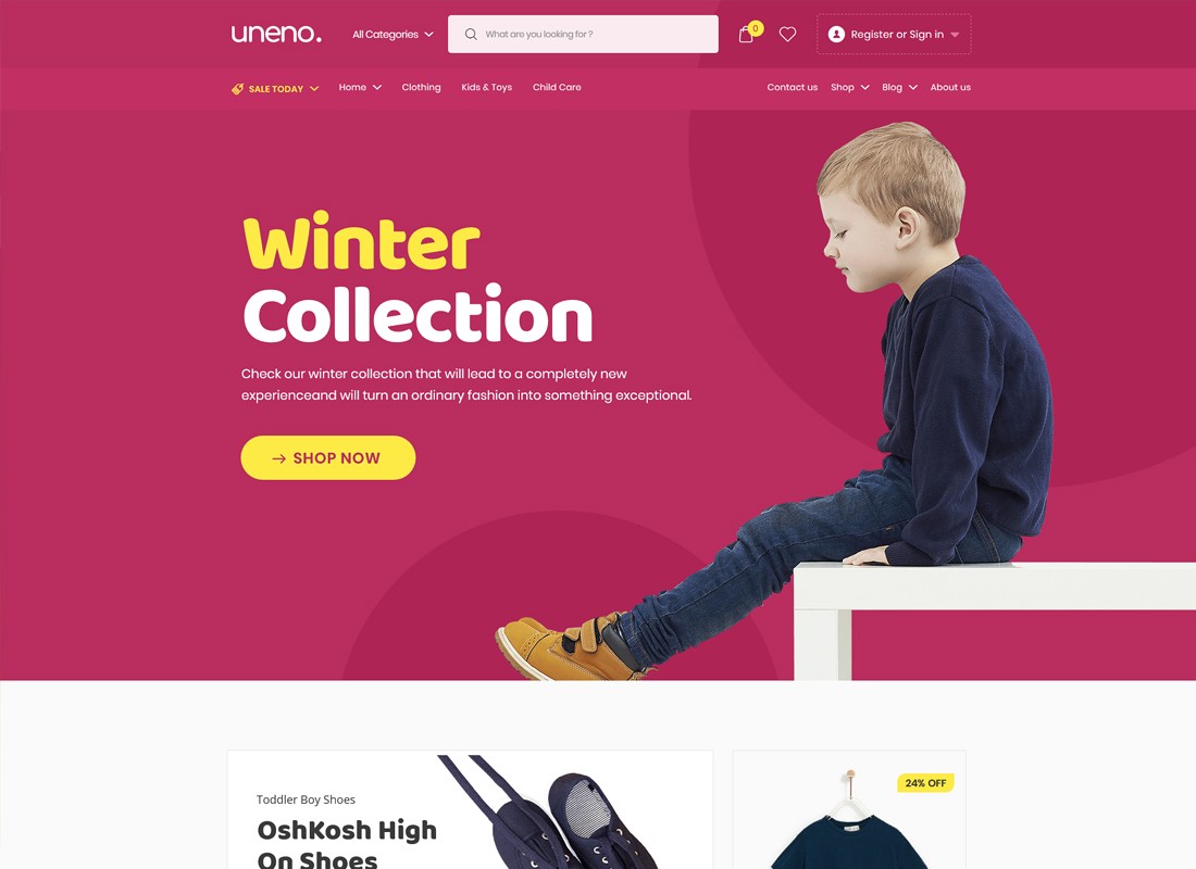 海野 |儿童服装和玩具商店 WooCommerce 主题