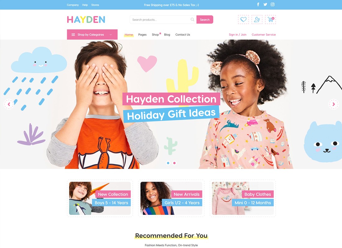 海登 |儿童商店 WooCommerce 主题
