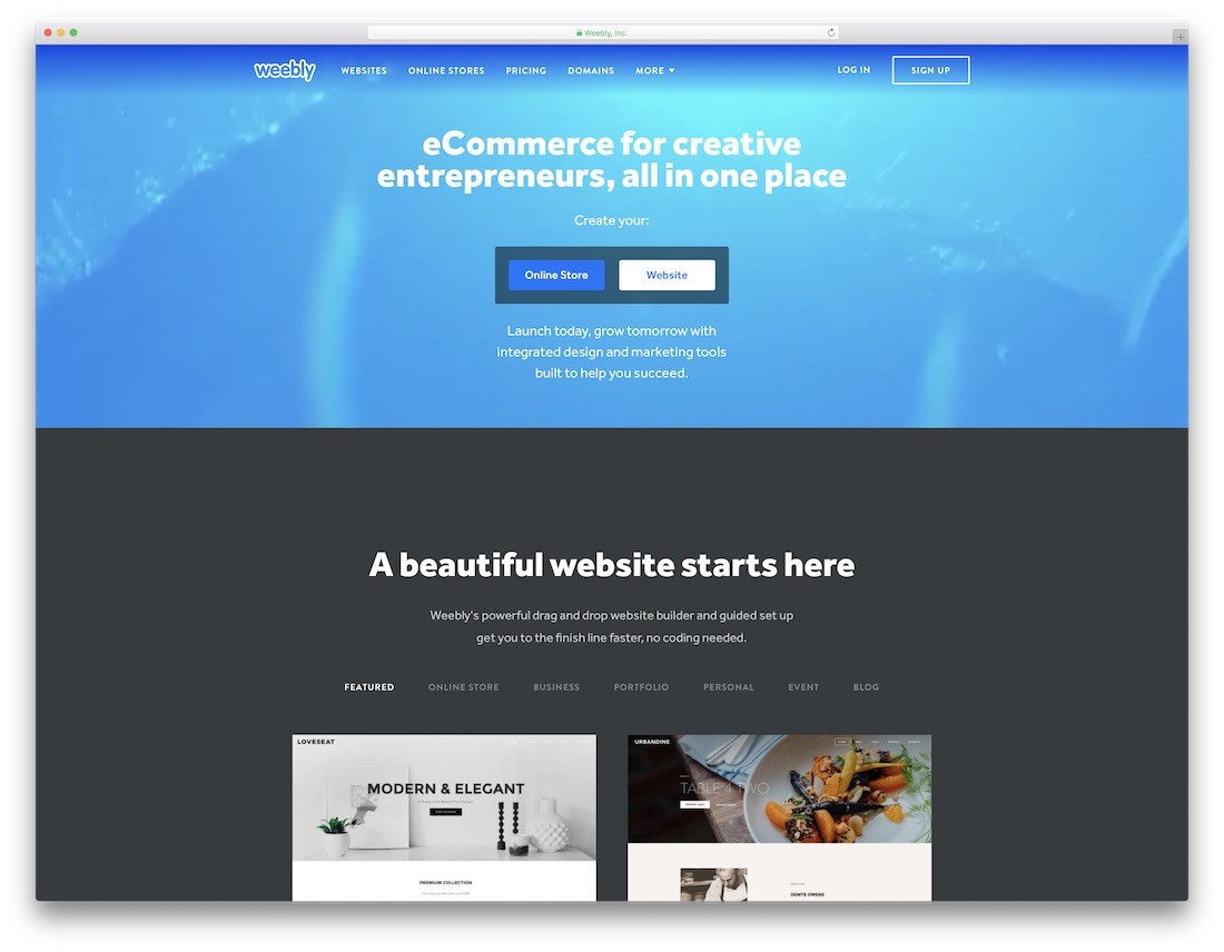 weebly 在线商店建设者