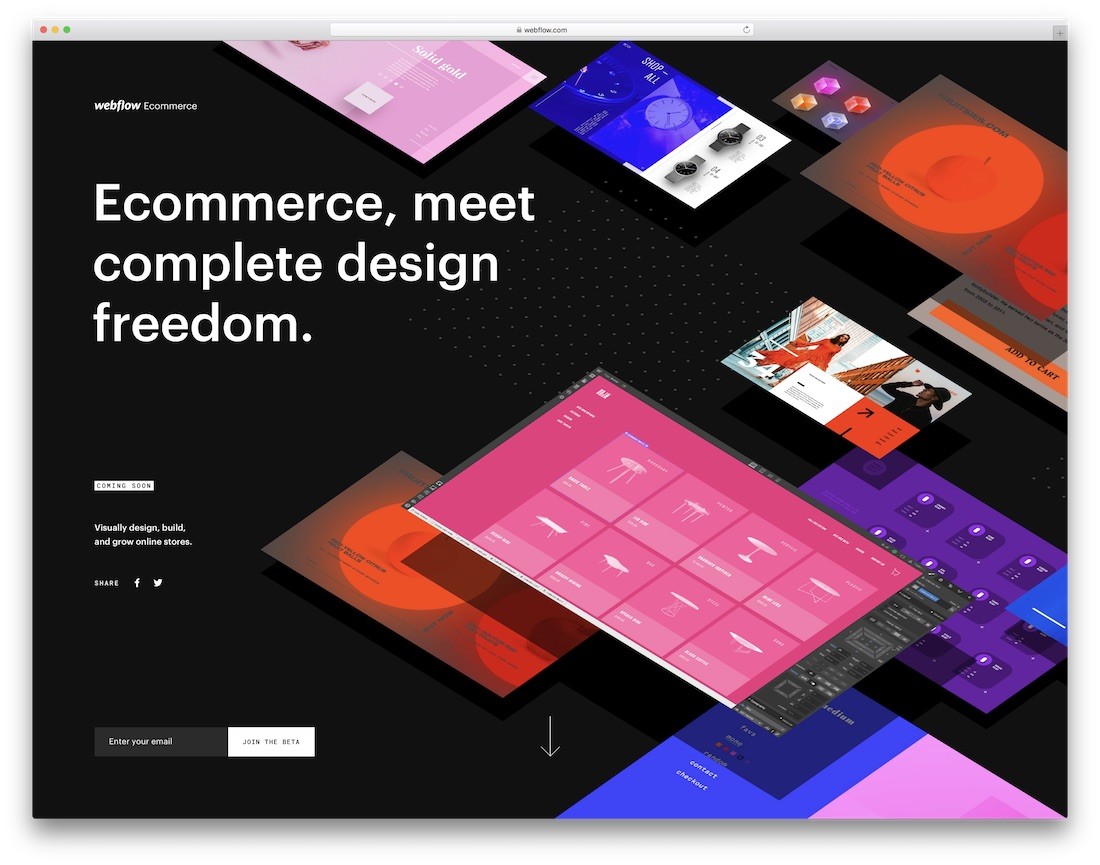 webflow 在线商店构建器