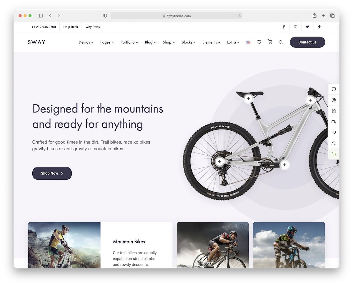 tema wordpress ondeggiare per la vendita online