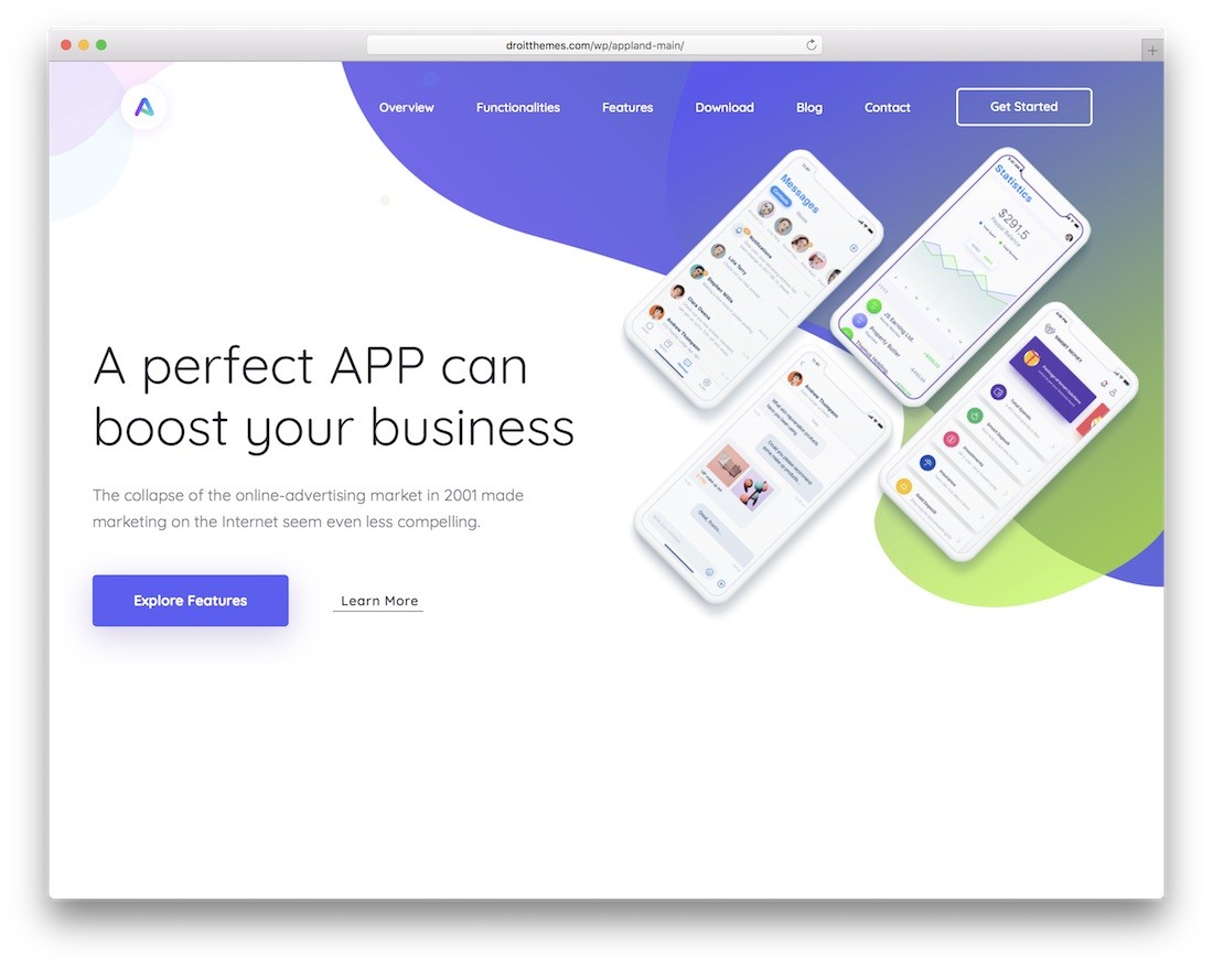 tema wordpress appland per la vendita di prodotti digitali