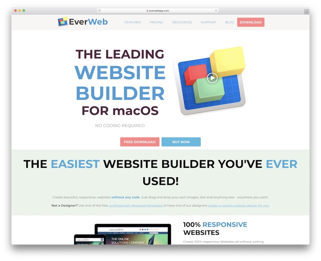 pembuat situs web everweb untuk mac