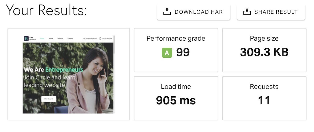 kata business 最快的免费 wordpress 主题