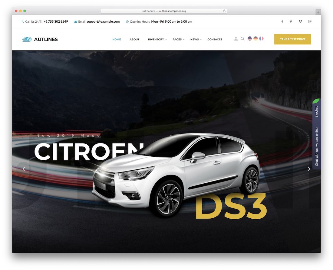 tema wordpress otomotif autline