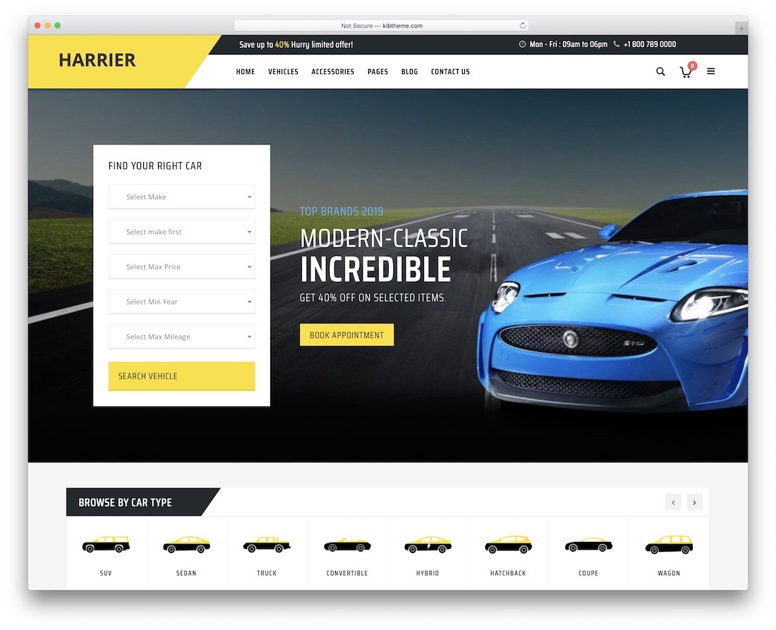 tema wordpress harrier