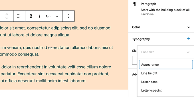 Kontrol tipografi Typography controls