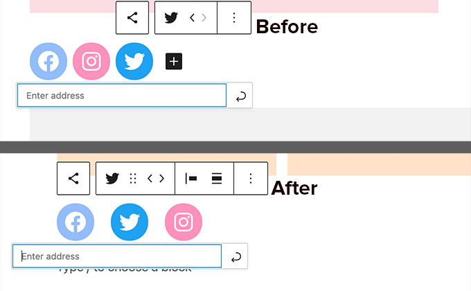 Kontrol ikon sosial di WordPress 5.9 Social icon controls in WordPress 5.9