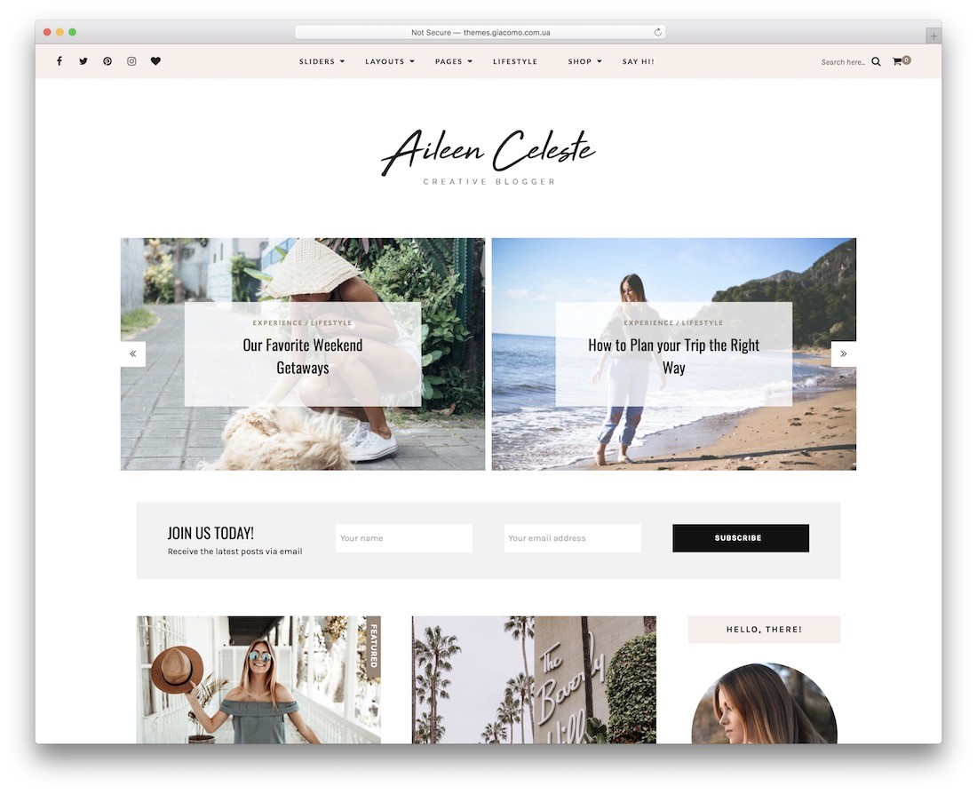 aileen 个人博客 wordpress 主题