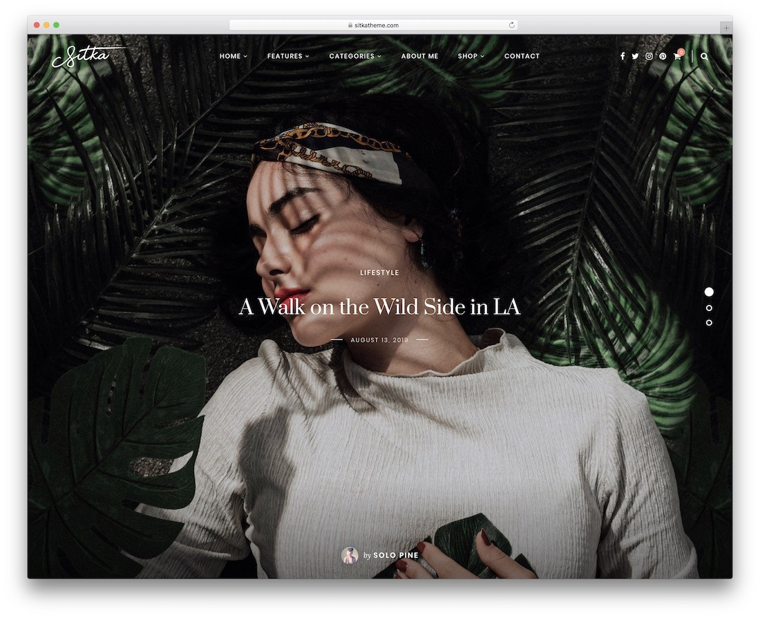 sitka 个人博客 wordpress 主题