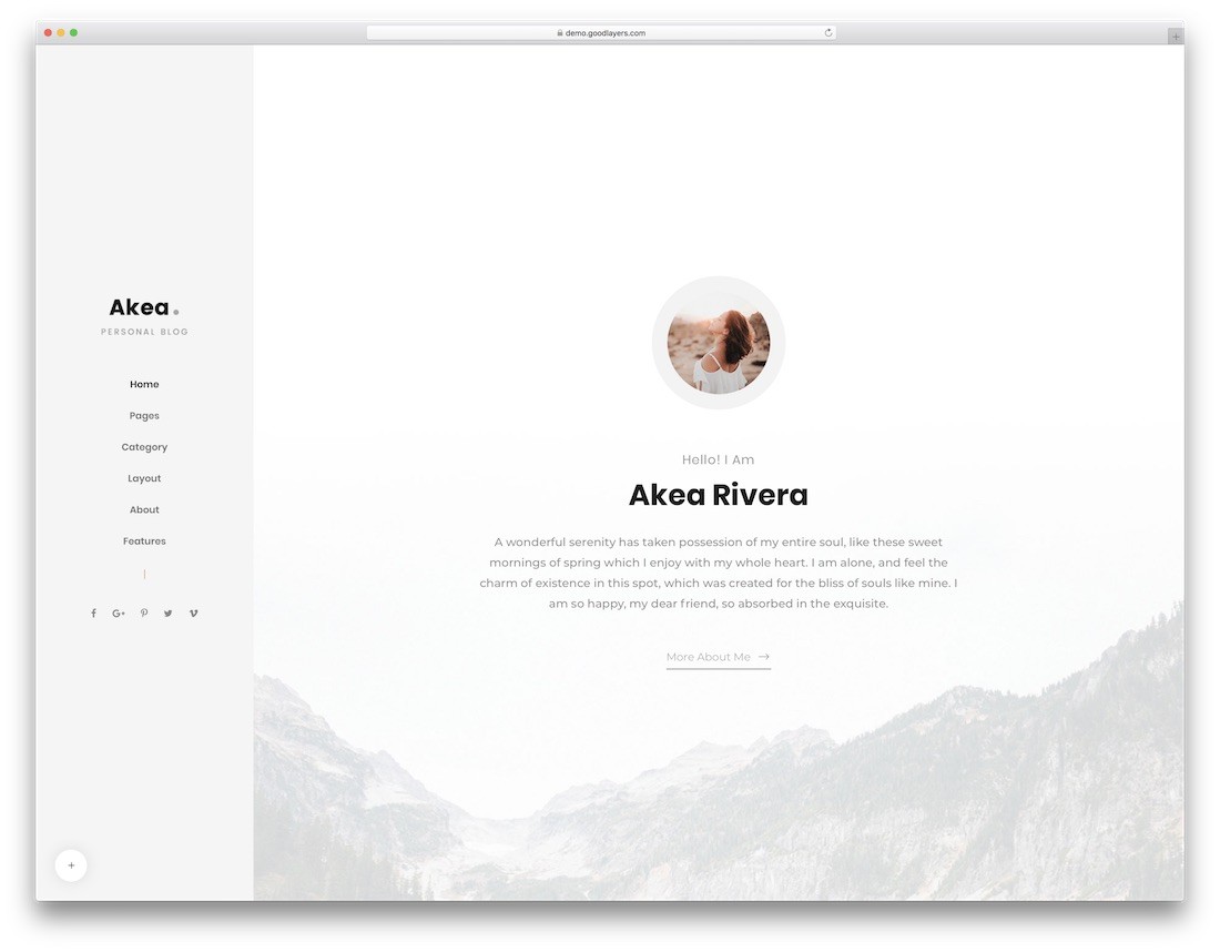 akea 最佳个人博客 wordpress 主题