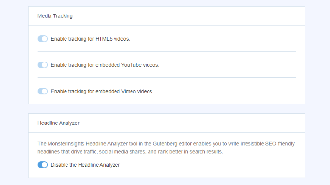 メディア追跡を有効にする Enable media tracking