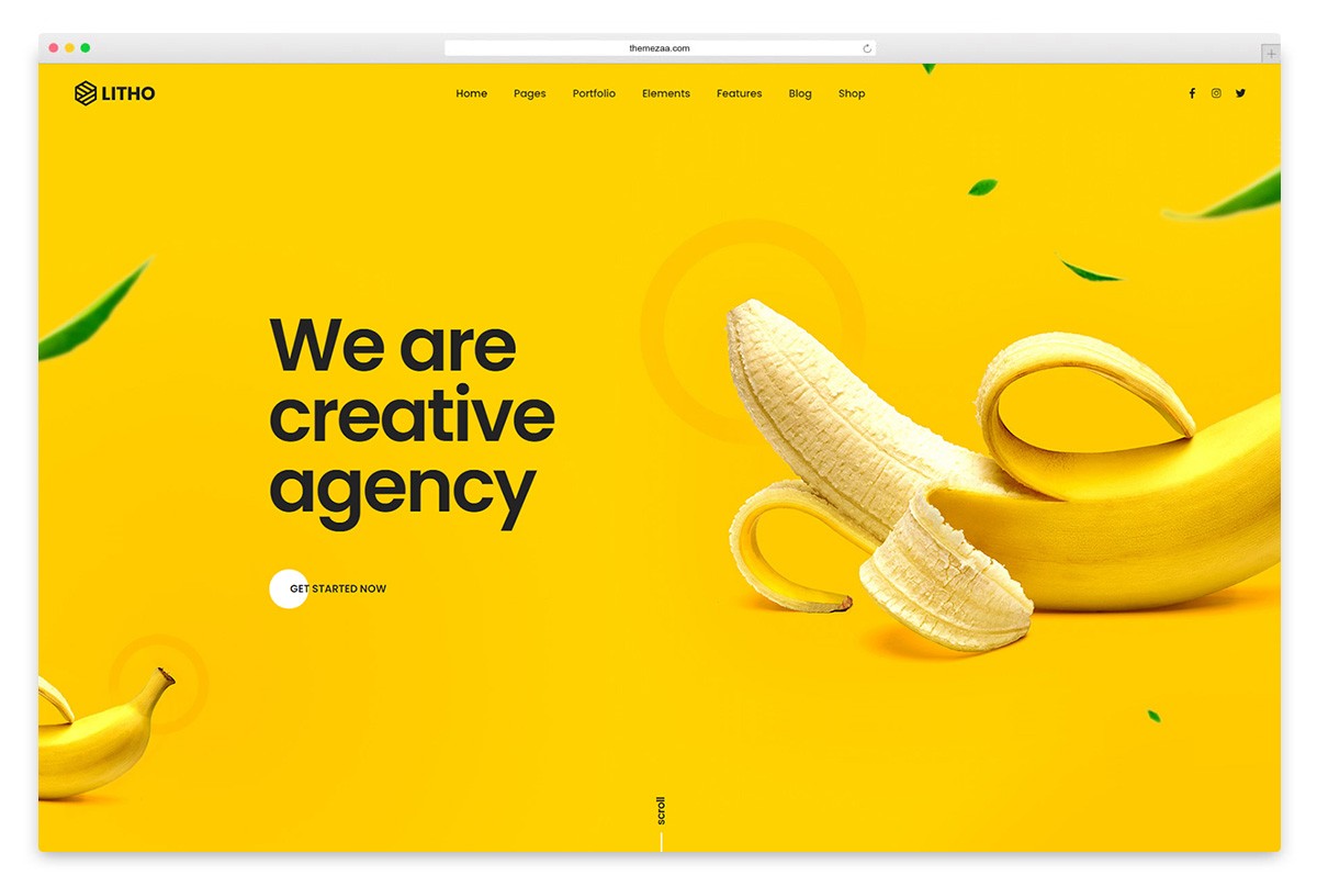 motyw wordpress agencji kreatywnej litho