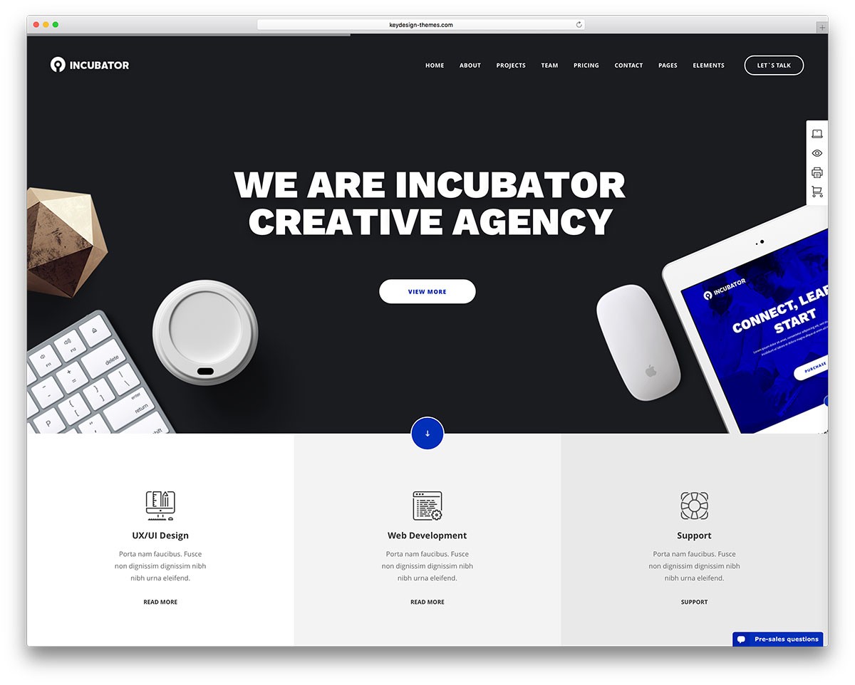inkubator-agencja-kreatywna-minimalna-szablon-strony