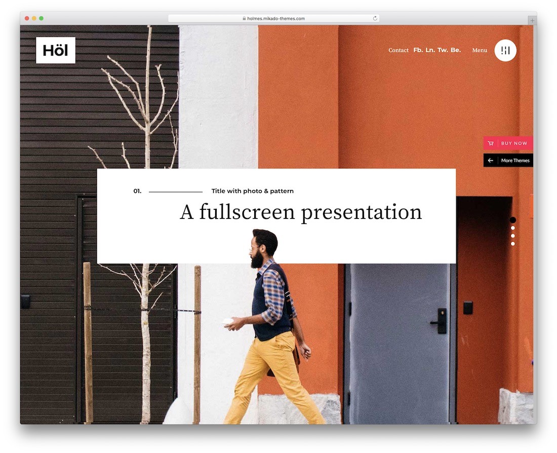 Holmes agencji kreatywnej motyw wordpress