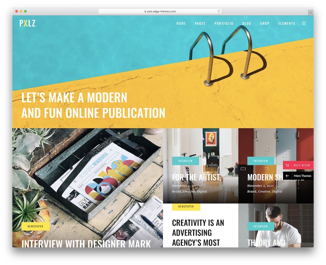 pxlz agencja kreatywna wordpress theme