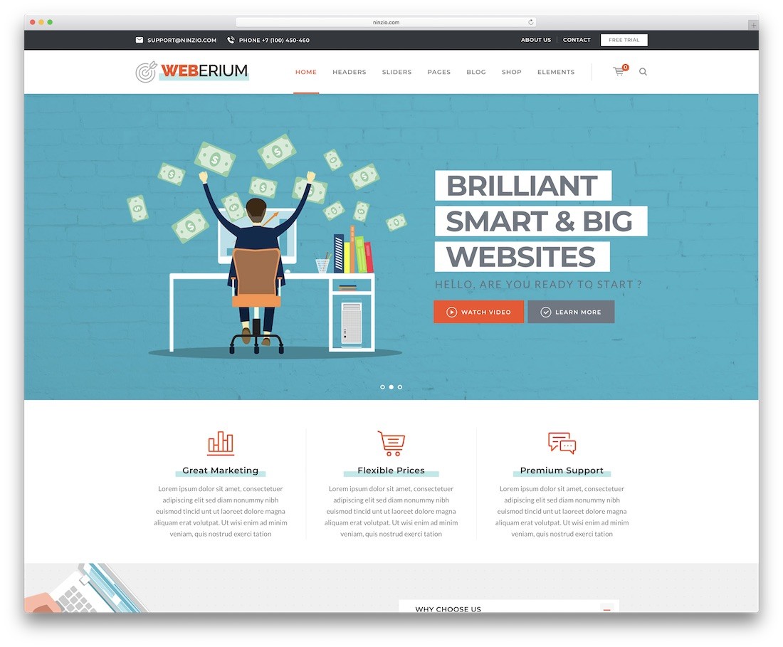 weberium digital agency motyw wordpress