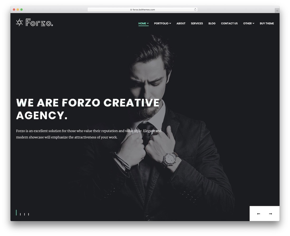 motyw wordpress agencji kreatywnej forzo