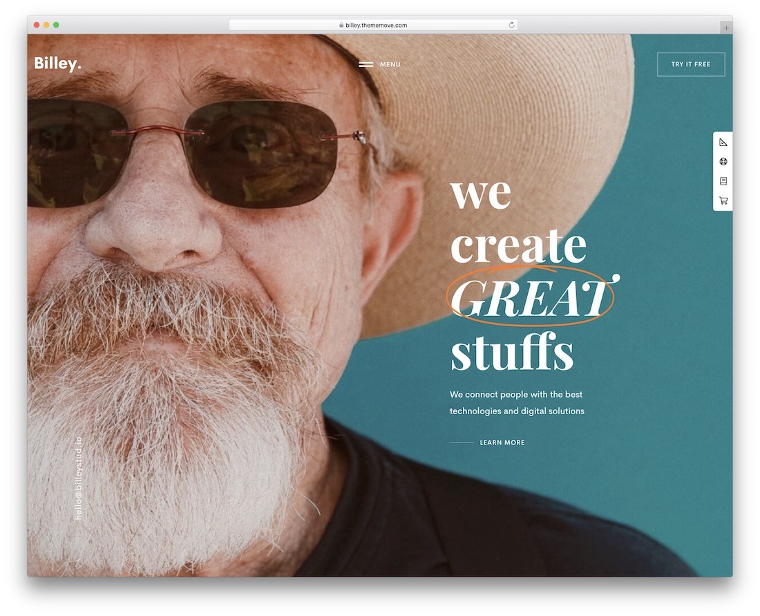 Agencja kreatywna billey motyw wordpress
