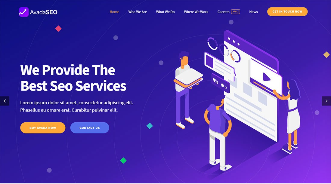 Avada 가장 인기있는 WordPress 테마