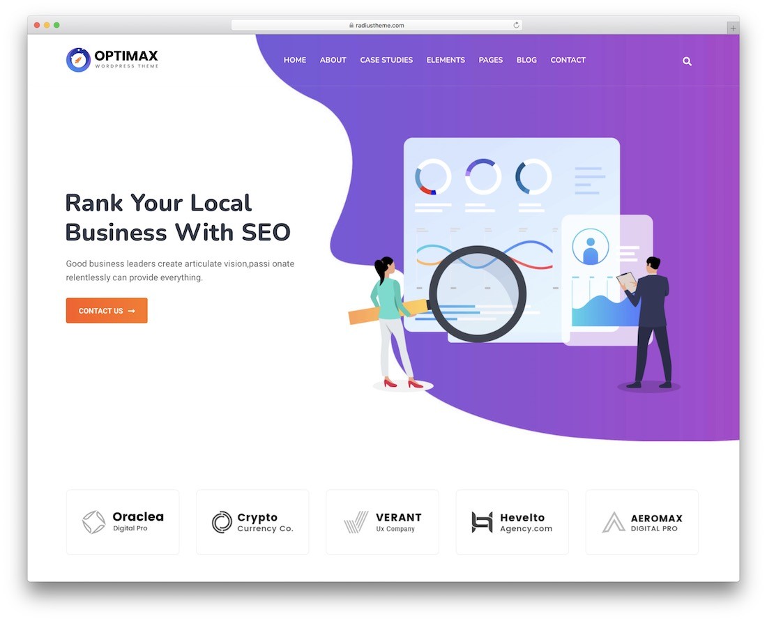 Optimax SEO 에이전시 워드프레스 테마