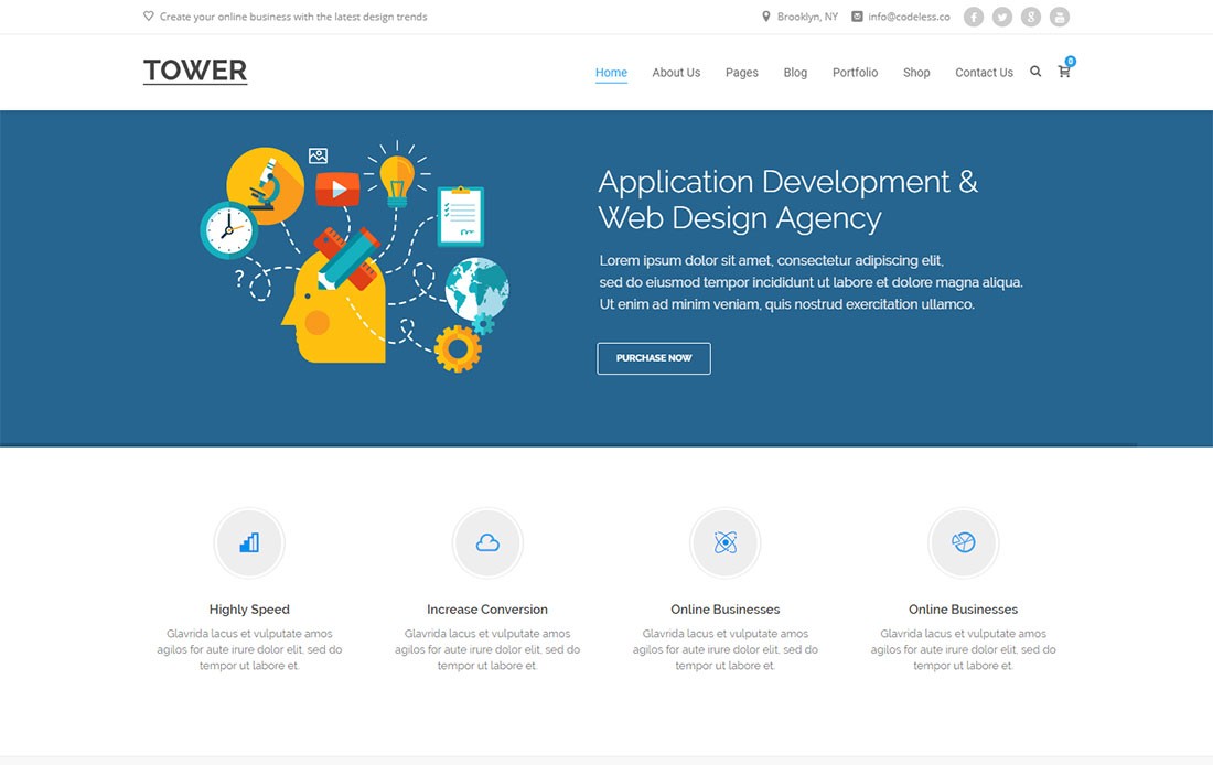 타워 사용자 정의 WordPress 테마