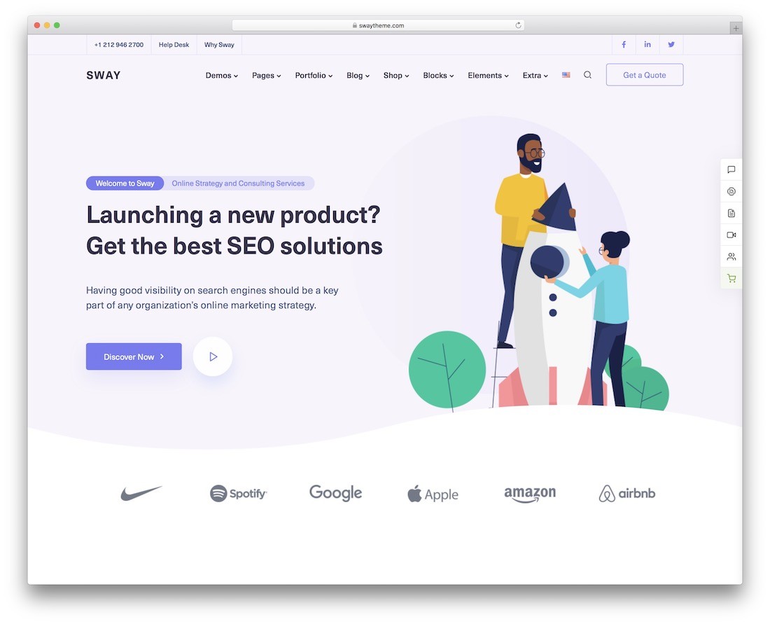 sway seo 대행사 워드 프레스 테마