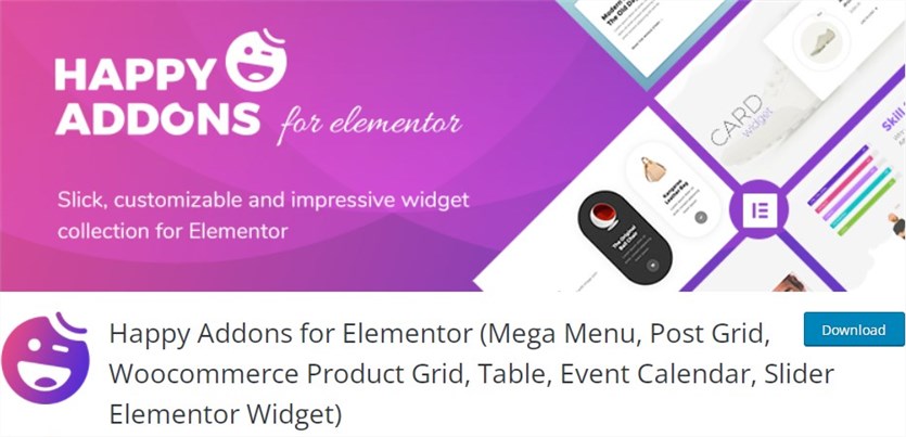Complementos felizes para Elementor