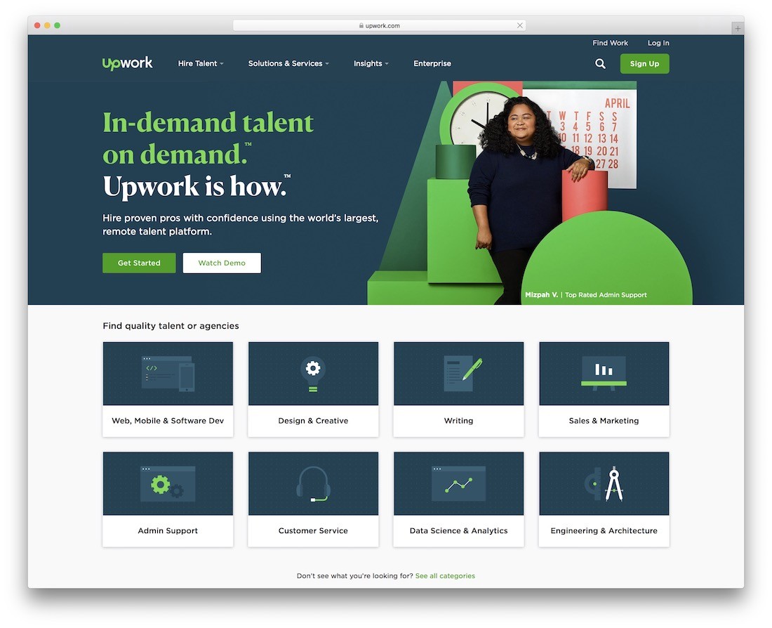 upwork 自由职业者市场