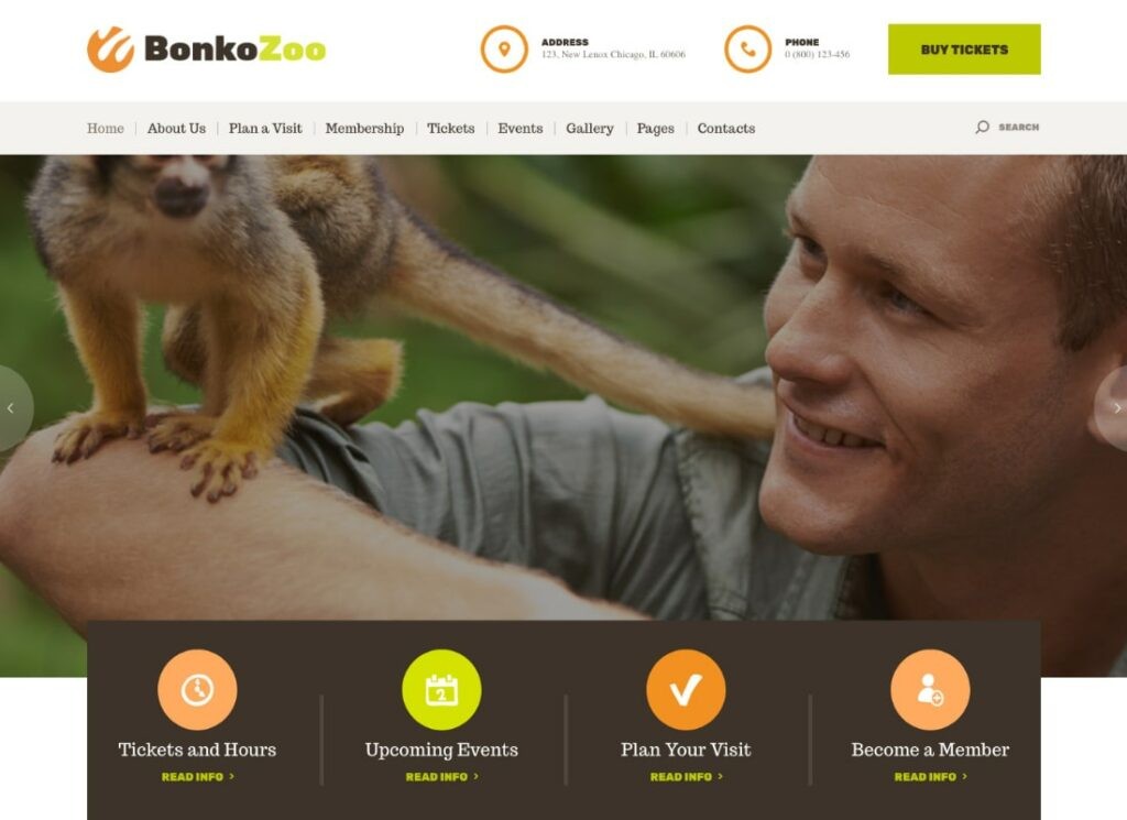 Bonko | Tema de WordPress para safari y zoológico