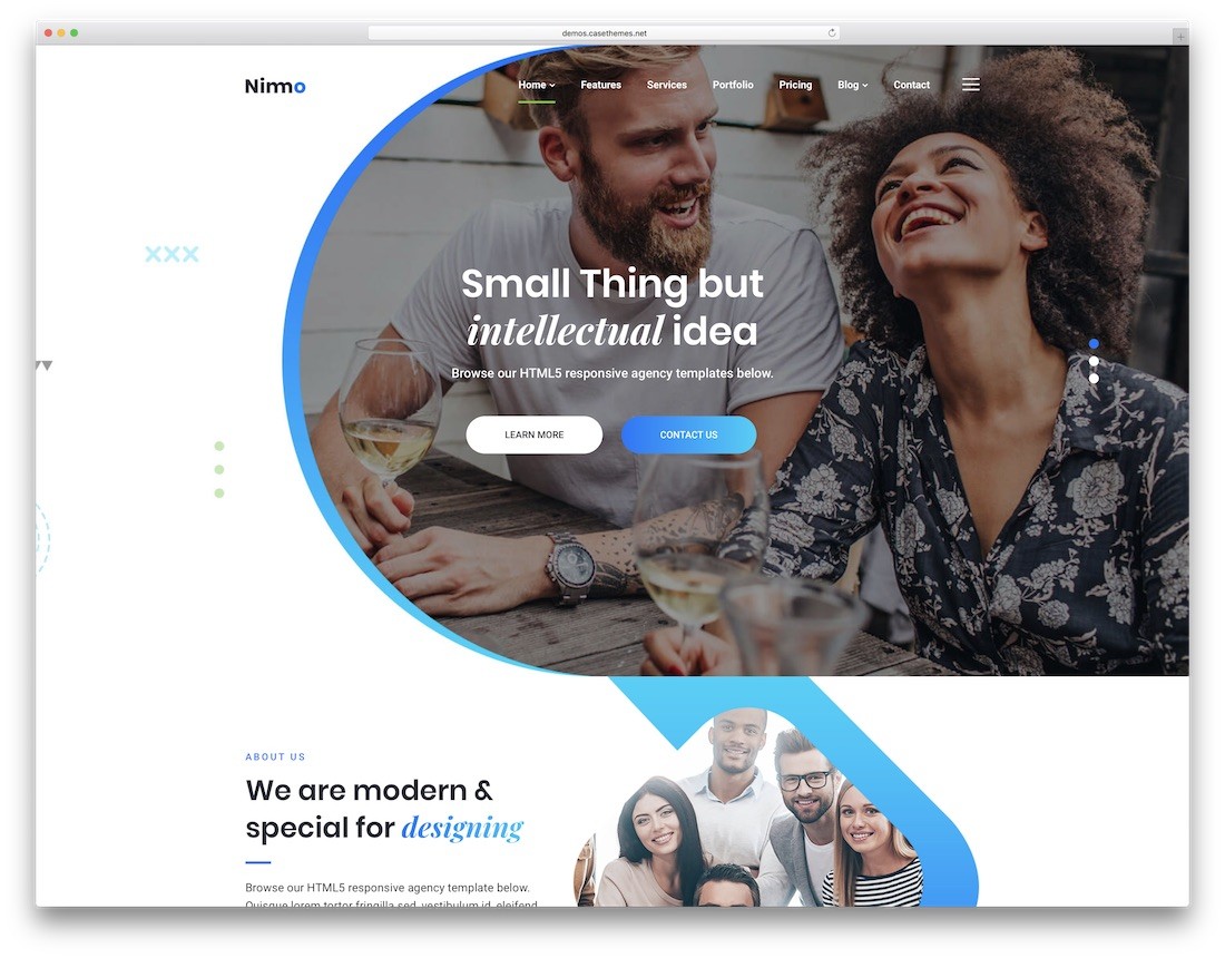nimmo 独特的 wordpress 主题