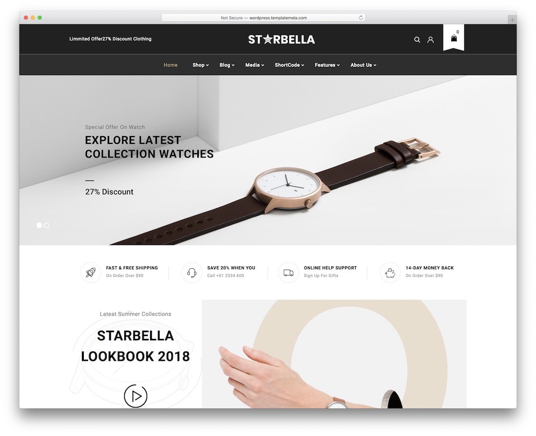 starbella tema de comercio electrónico compatible con dispositivos móviles