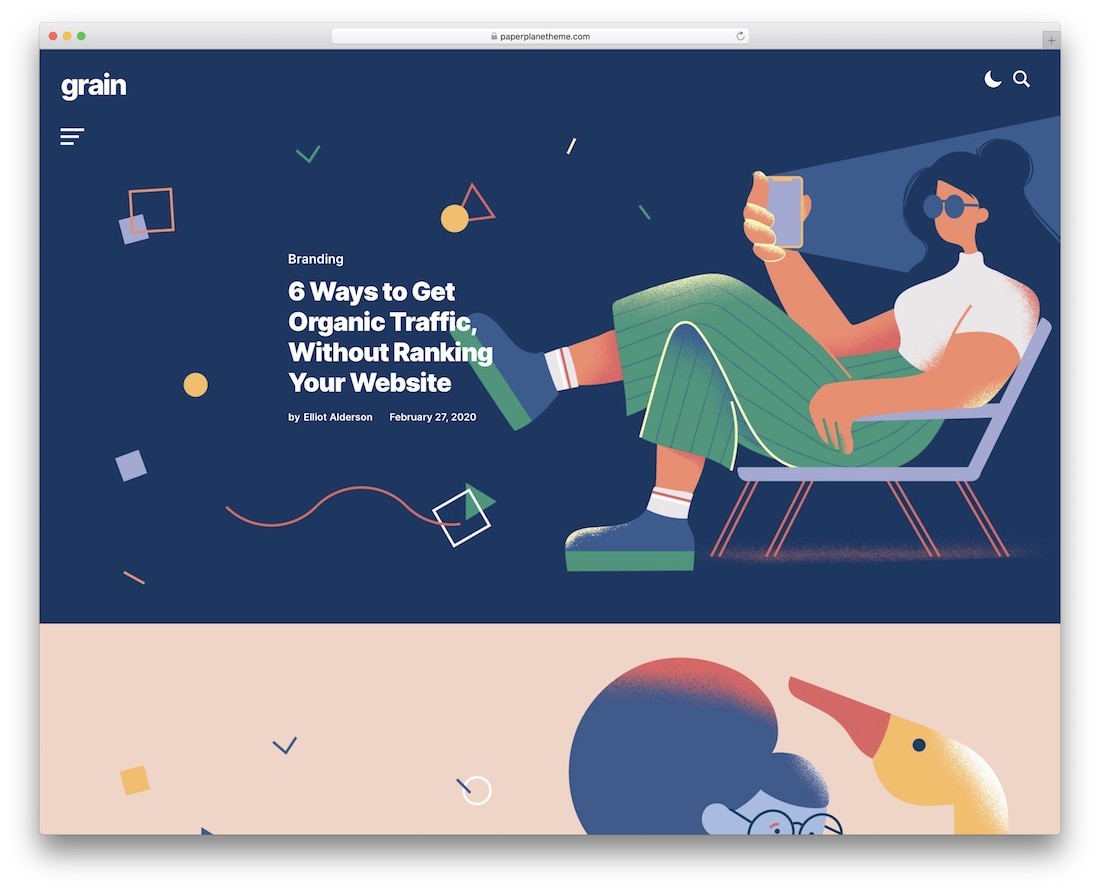 纸飞机 wordpress 主题