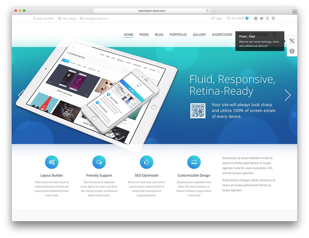 the7 - 受 iOS9 启发的 wordpress 主题