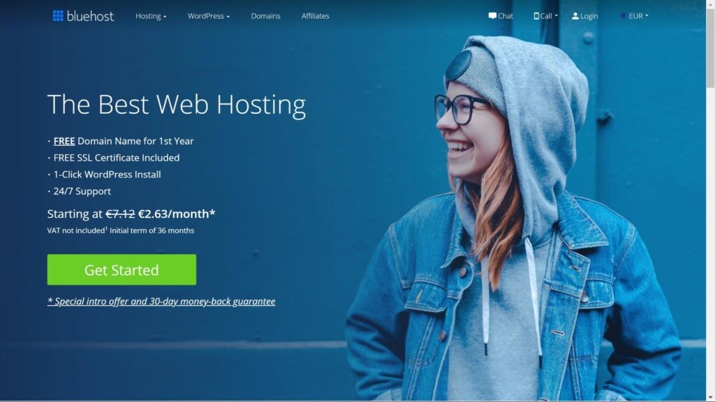 Bluehost — отличный вариант для размещения веб-сайтов каталогов на WordPress.