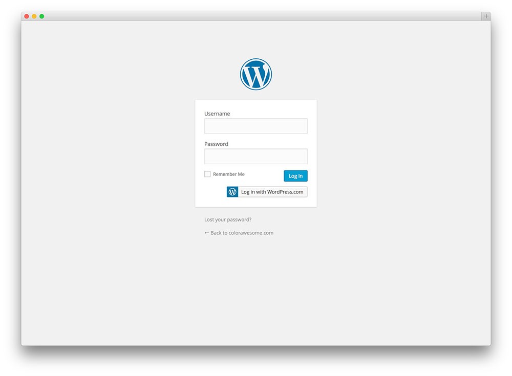 wordpress 登录界面