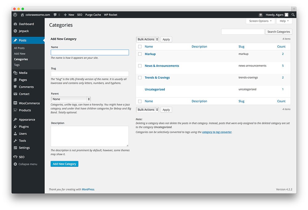 wordpress-类别
