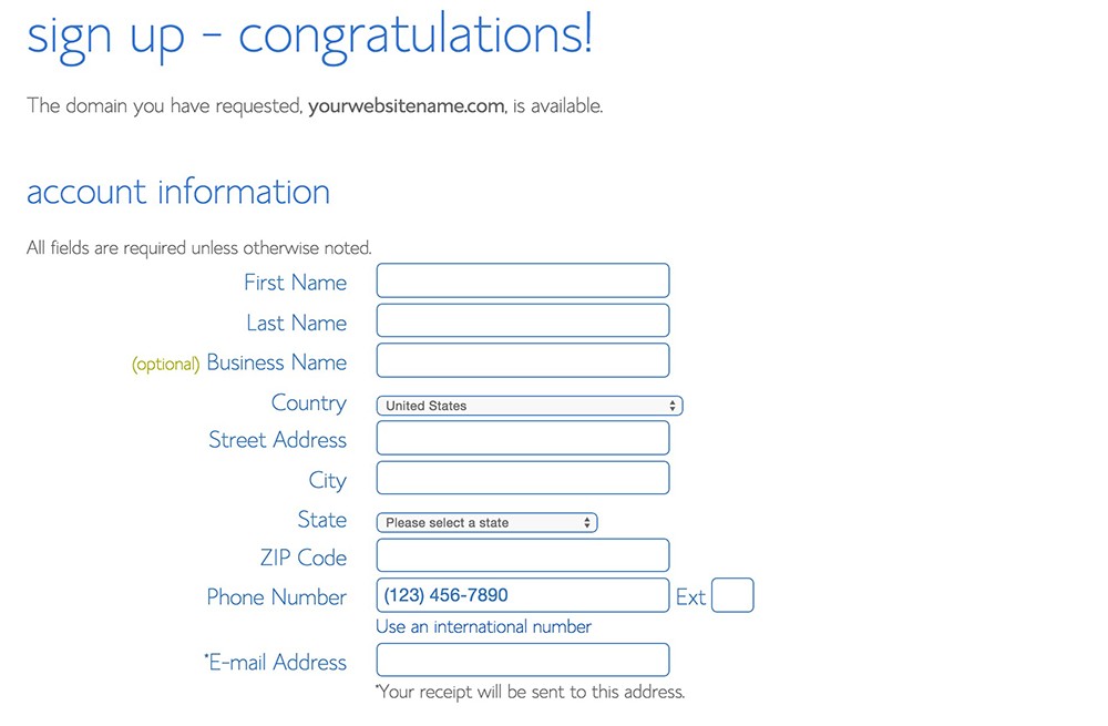 注册到 bluehost-hosting