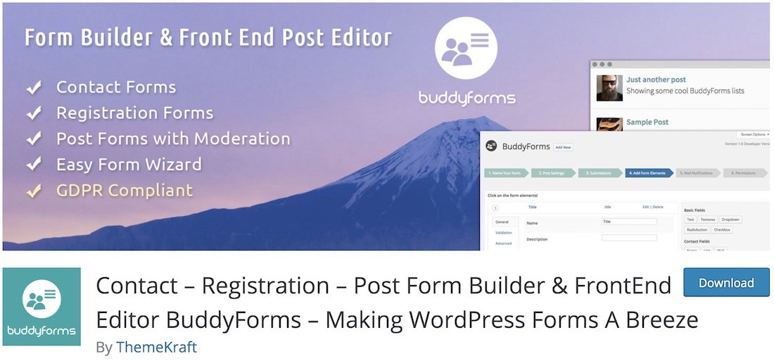 buddyforms бесплатный плагин для вордпресс