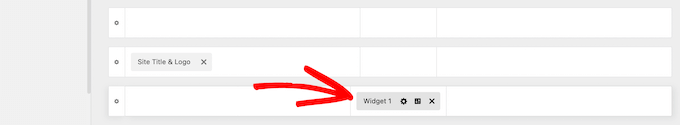 Clique na caixa do widget 1 Click widget 1 box