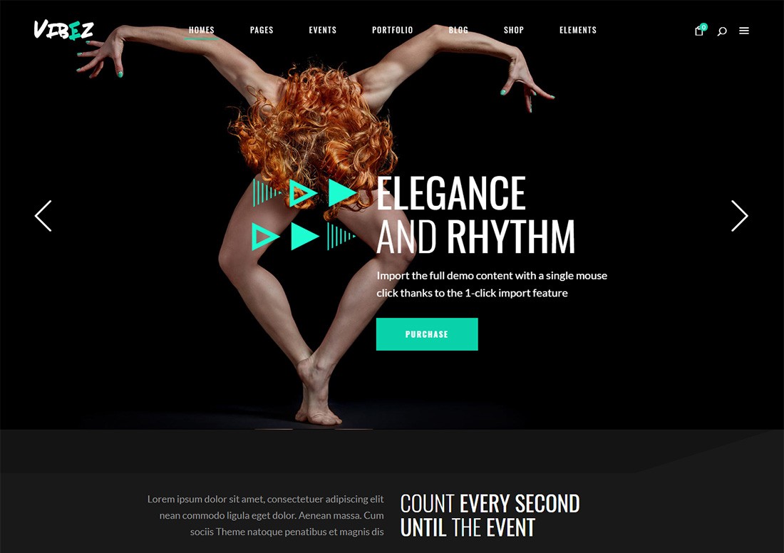 Vibez - Tema WordPress pentru studio de dans