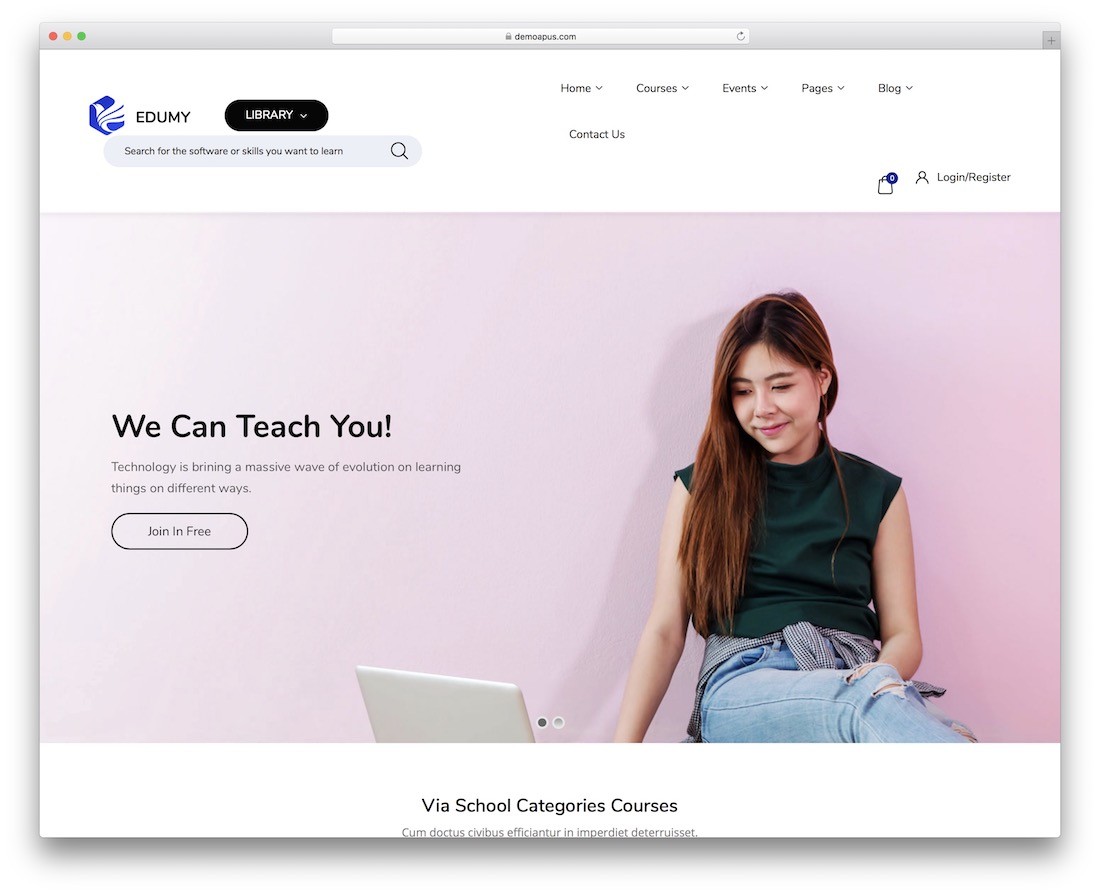 teme edumy wordpress pentru studio de dans