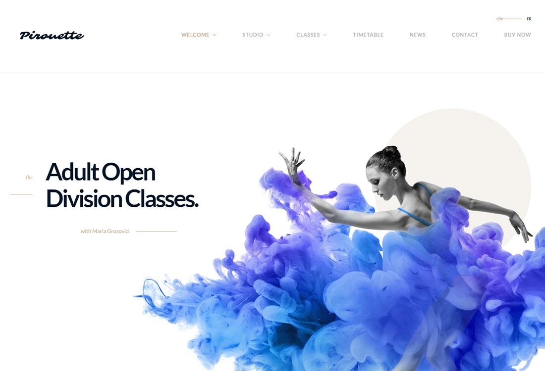Tema WordPress pentru Academia de dans
