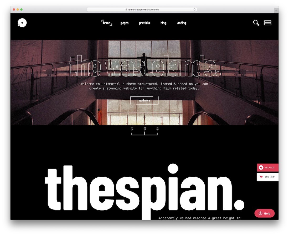 thème wordpress des films leitmotiv