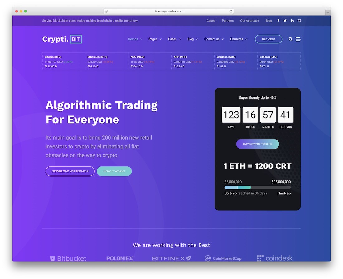 șablon de site web pentru criptomonede cryptibit