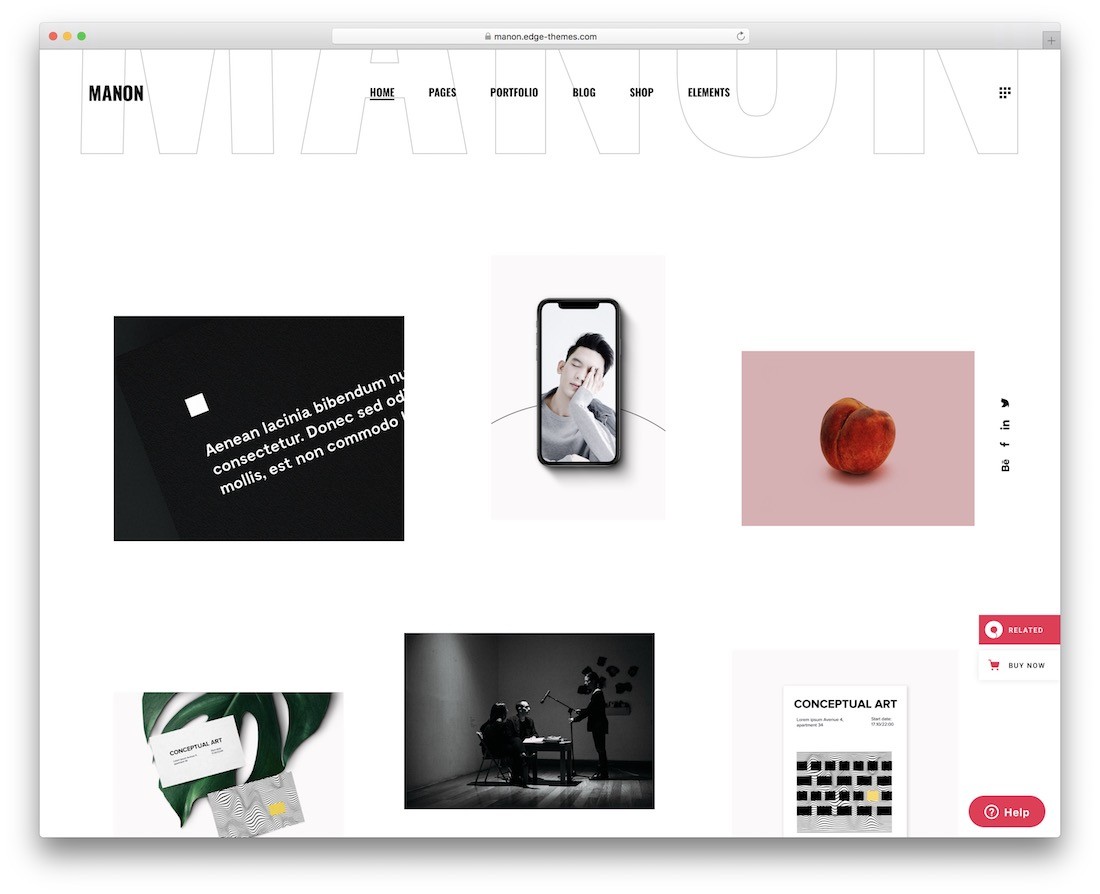 thème wordpress minimaliste manon